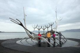 Sculpture of Sun Voyager in Reykjavik